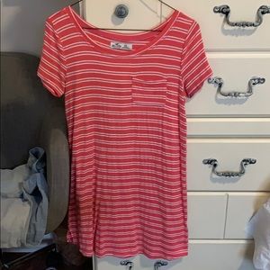 Hollister xs Coral T-Shirt Dress